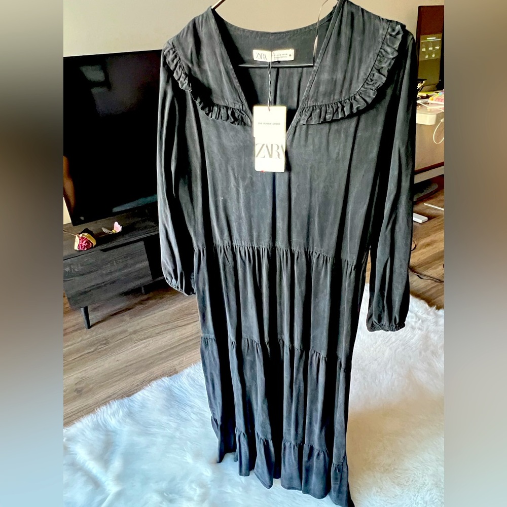 Zara midi dress. Size M. Washed out black